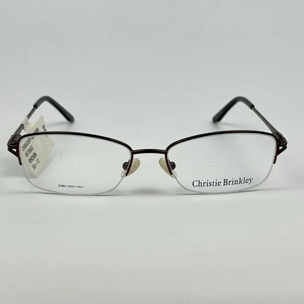 Christie Brinkley 4973662 Womens Eyeglasses Frame Brown Cat Eye 53-17-138 mm